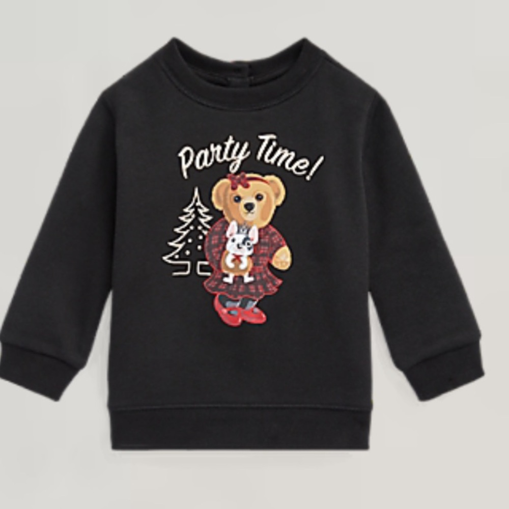 RALPH LAUREN Polo Bear Fleece Sweatshirt 12m